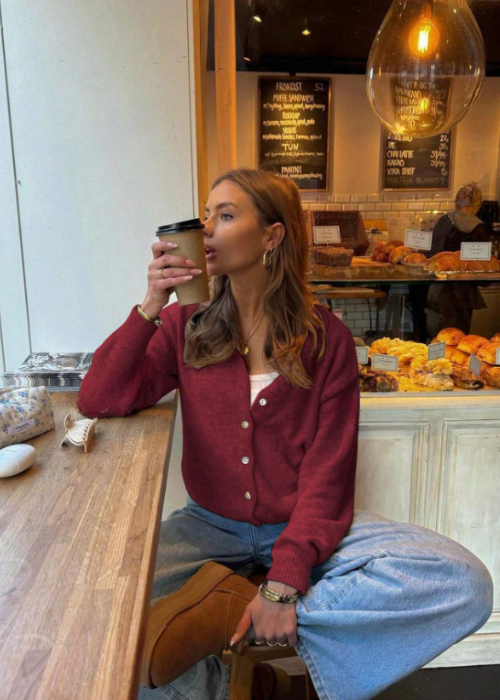 Amara Cardigan burgundy