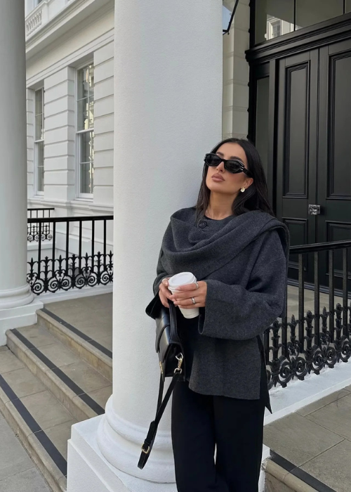 Ortegua Cape Jacket Grey